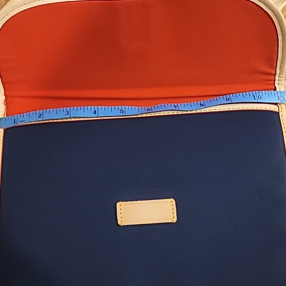 Dooney and Bourke Tablet Case Ipad Cover Padded Protector Navy Blue and Leather - Picture 9 of 11